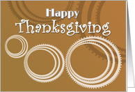 Happy Thanksgiving - Fun and Mod Circle patterns card