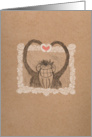 Love You This Much - Valentine Ape Sketch card