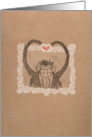 Love You This Much - Valentine Ape Sketch card