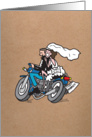 Motorcycle Wedding - Kraft Look Wedding Card