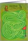 Tiger Golf Maze - Birthday Card
