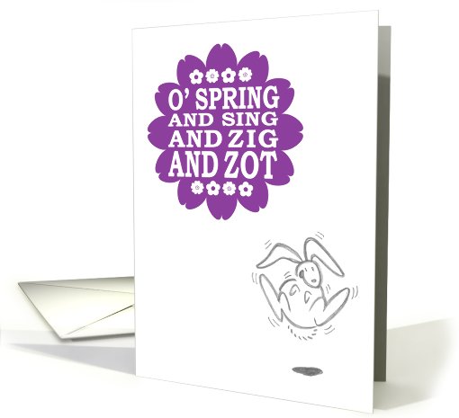 Birthday - bunny hopping card (639486)