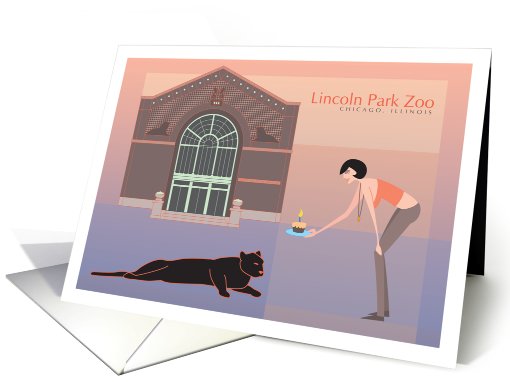 Lincoln Park Zoo, Chicago - blank inside card (667358)