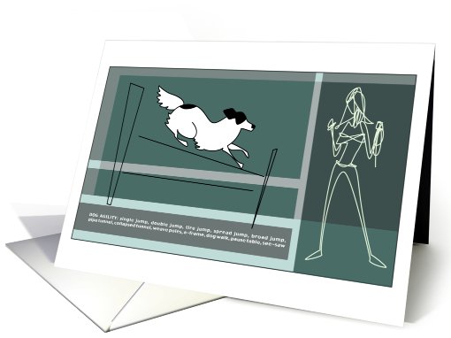 Agility Girl - champion dog card (678270)