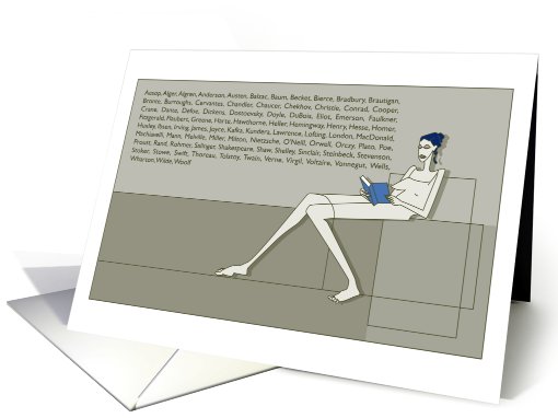 Authors Girl - birthday card (678285)