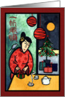 Bluebird of Happiness - Asian Christmas card