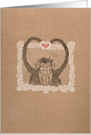 Love You This Much - Valentine Ape Sketch card