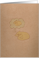 Kitty Dream - Kraft Look Birthday Card