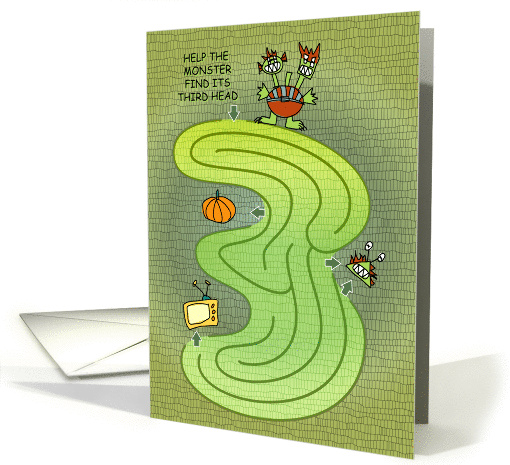 3 Maze - Three Year Old Birthday card (989699)