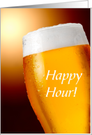 Happy Hour Cold Beer Invitation card