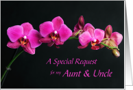 Special Request for Aunt and Uncle, Orchid card