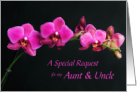 Special Request for Aunt and Uncle, Orchid card
