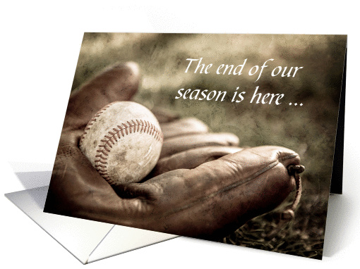 Invitation End of Baseball Season, Baseball and Mitt card (1290338)