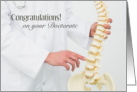 Congratulations Doctorate Degree, Doctor Showing Spine card