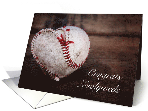 Baseball Heart Congratulations Newlyweds card (1386780)