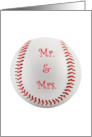 Congratulations Mr. and Mrs. Baseball Themed card