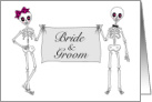 Congratulations Halloween Wedding, Skeleton with Heart card