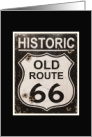 Black and White, Vintage Route 66 Birthday Sign card