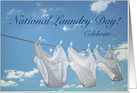 Funny National Laundry Day, April 15th, Line Drying Underwear card