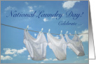 Funny National Laundry Day, April 15th, Line Drying Underwear card