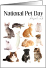 National Pet Day, April 11th, Furry Animal card