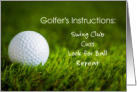 Golfer’s Instructions, April 10th, Golfer’s Day card