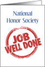 Congratulations, Acceptance into National Honor Society, Nice Work card