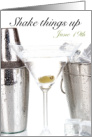 Shake things up, June 19th, National Martini Day card