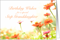 Birthday Wishes for Step Granddaughter, Daisy card