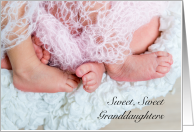 Sweet Twin Granddaughters Baby Feet card