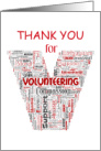 Descriptive, Thank You, National Volunteer Week card