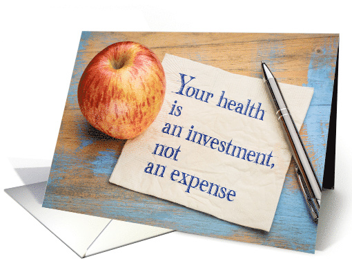 Health an Investment not an Expense, Apple Day card (1487586)