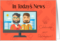 Congratulations, Television News Anchor, Retirement card