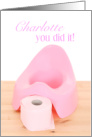 Charlotte, You Did It, Potty Training Card