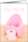 You Did It, Congratulations, Pink, Potty Training card