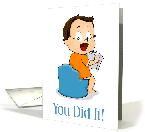 You did it, Green Potty, Congratulations card (1517364)