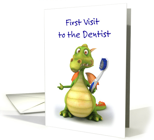 First Visit to the Dentist Milestone, Happy Teeth card (1552094)