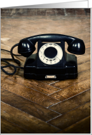 Vintage, Rustic, Black Rotary Phone card