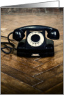 Vintage, Rustic, Black Rotary Phone card