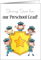 Congratulations, Preschool Graduation, Police Badge card