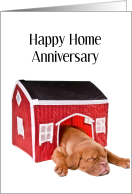 Happy Home Anniversary, Sleeping Puppy card