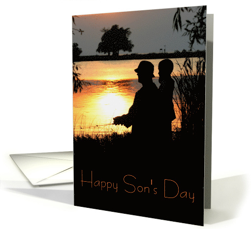 Fishing, Sunset, Son's Day card (1572106)