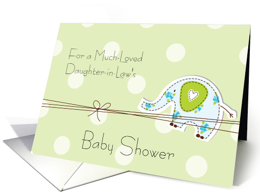 Daughter-in-Law, Baby Shower, Elephant card (1577322)