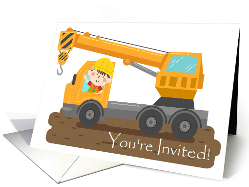 Construction themed, Birthday Invitation card (1597368)