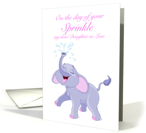 Sprinkle for Daughter-in-Law, Baby Elephant card (1605904)