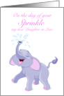 Sprinkle for Daughter-in-Law, Baby Elephant card