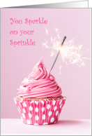You Sparkle on your Sprinkle, Pink Cupcake card