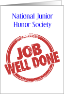 National Junior Honor Society, Congratulations card