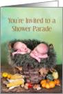 Twin Shower Parade Invitation card