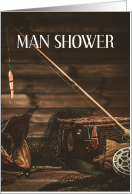 Man Shower Fishing card